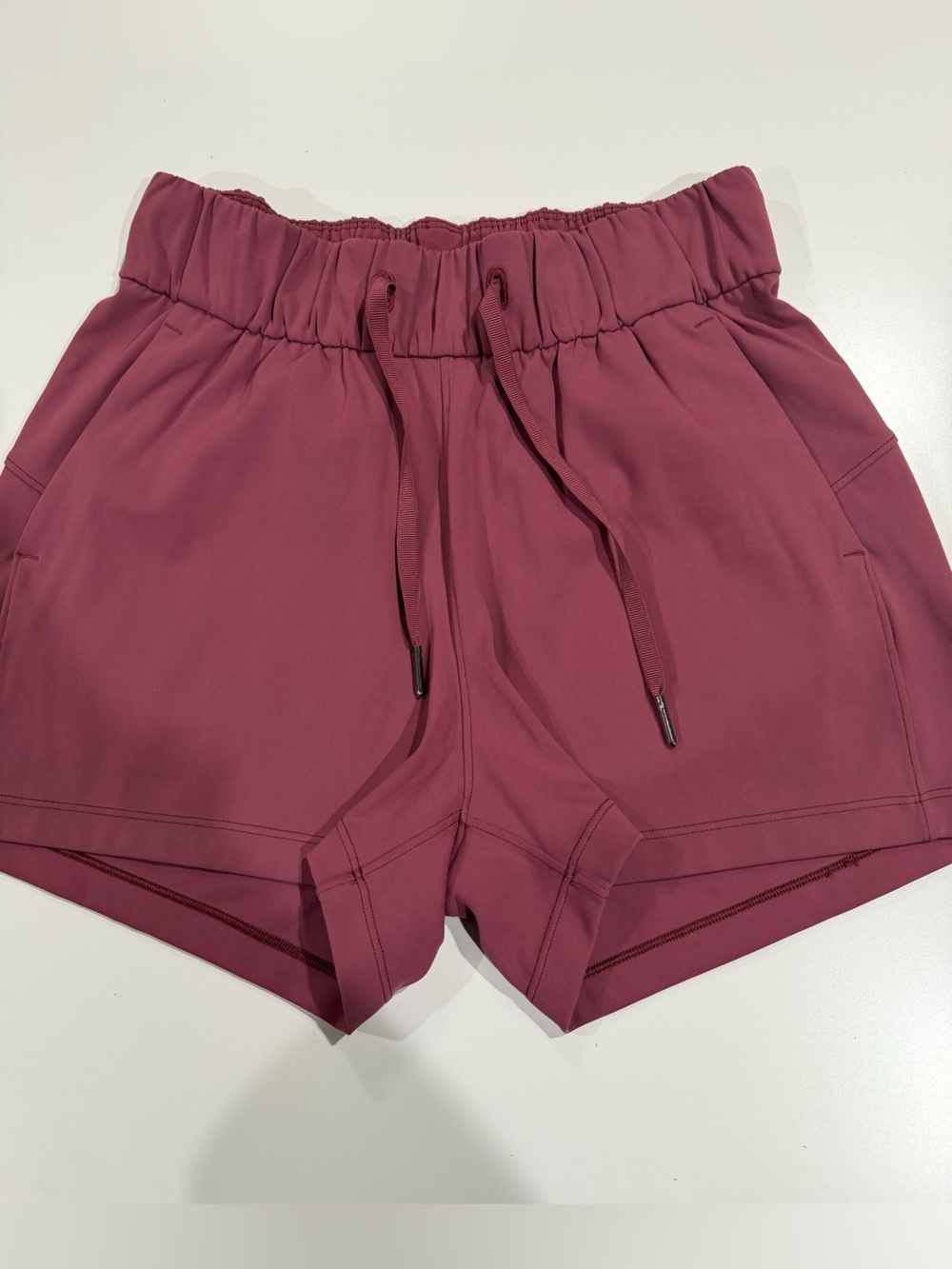 Lululemon Women's High-Rise Drawstring Active Shorts - Mauve